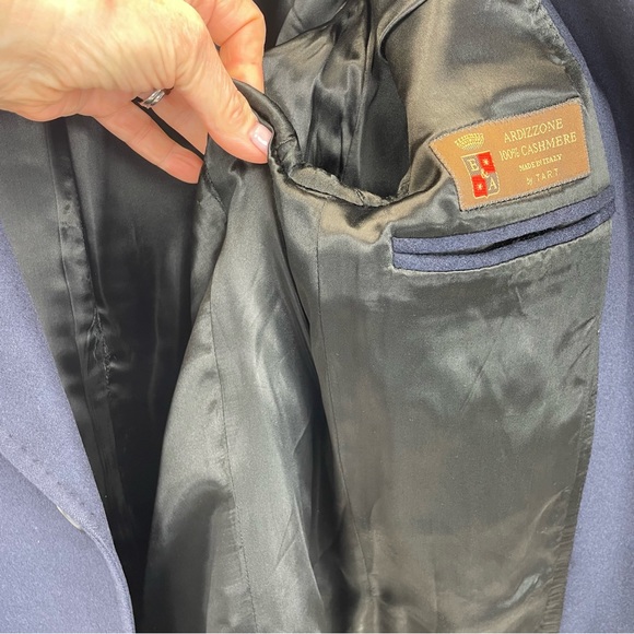 Cashmere Claudio Lugli Coat 46 Blue - Picture 9 of 15